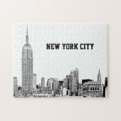NYC Skyline Etched 01 Puzzle (Horizontal)
