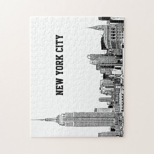 NYC Skyline Etched 01 Puzzle (Vertikal)