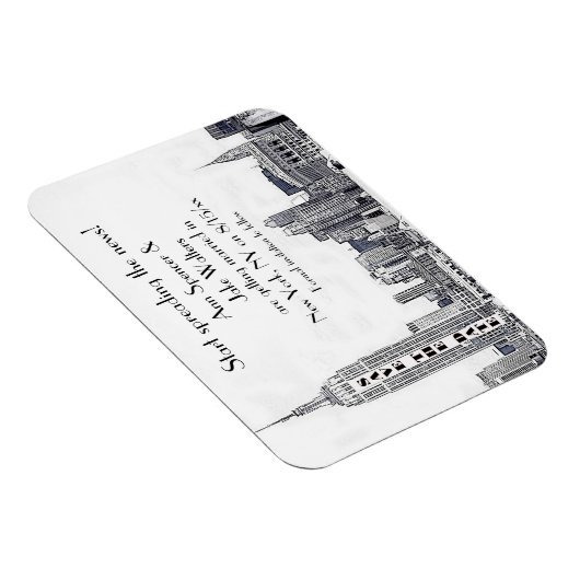 NYC Skyline Etched 01 Save the Date Magnet (Rechte Seite)
