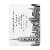 NYC Skyline Etched 01 Save the Date Magnet (Vertikal)