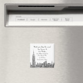 NYC Skyline Etched 01 Save the Date Magnet (In Situ (Geschirrspüler))
