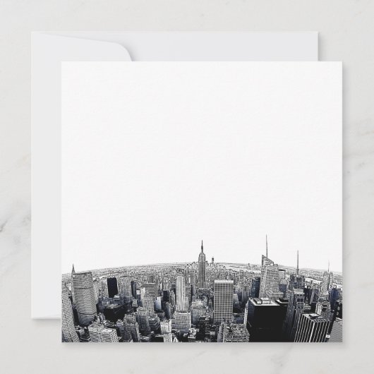 NYC Skyline Etched Fisheye View (Rückseite)