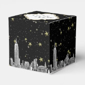 NYC Skyline Etched Starry DIY BG Color Geschenkschachtel (Rückseite)