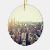 NYC Skyline-Foto Keramikornament (Links)