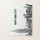NYC-Skyline geätzt 01 Puzzle (Vertikal)