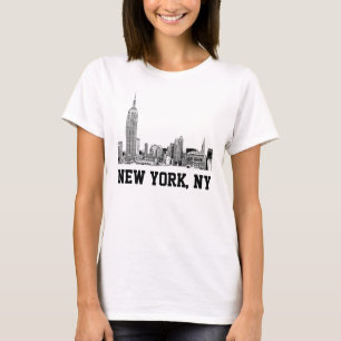 NYC-Skyline geätzt 01 T-Shirt