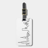 NYC Skyline-Gepäckanhänger Gepäckanhänger (Vorderseite vertikal)