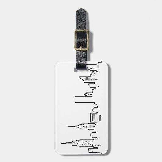 NYC Skyline-Gepäckanhänger Gepäckanhänger (Vorderseite vertikal)