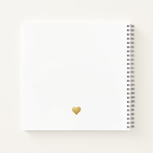 NYC Skyline Gold Hochzeit in Urlaubsort Guestbook Notizblock (Rückseite)