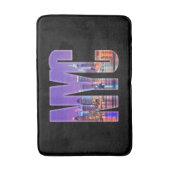 NYC Skyline (hell) Badematte (Vorderseite Vertikal)