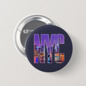 NYC Skyline (hell) Button (Vorne & Hinten)