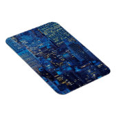 NYC Skyline, Hochwinkel bei Dämmerung Magnet (Rechte Seite)