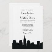 NYC Skyline-Hochzeits-Einladung Einladung (Vorne/Hinten)