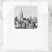NYC Skyline II Quadratischer Aufkleber (Tasche)