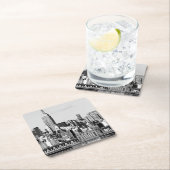 NYC Skyline II Rechteckiger Pappuntersetzer (Vor Ort)