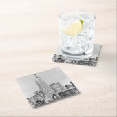 NYC Skyline IV Rechteckiger Pappuntersetzer (Vor Ort)