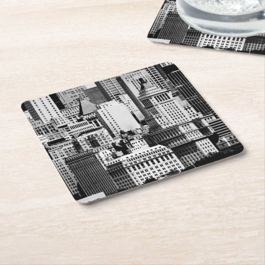 NYC Skyline IX Rechteckiger Pappuntersetzer (angewinkelt)