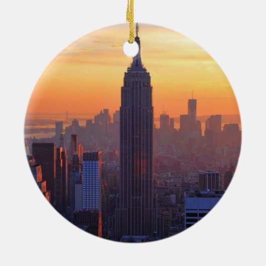 NYC Skyline: Keramik Ornament (Hinten)