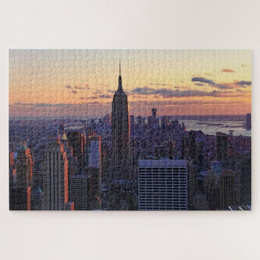 NYC Skyline kurz vor Sonnenuntergang Puzzle (Horizontal)