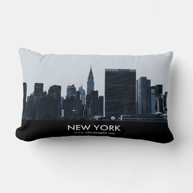 NYC Skyline Lumbar Pillow Lendenkissen (Vorderseite)