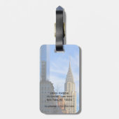 NYC Skyline: Midtown View of the Chrysler Gebäude Gepäckanhänger (Rückseite vertikal)