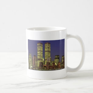 NYC Skyline mit World Trade Center nachts Kaffeetasse