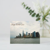 NYC Skyline, RAGEN EINE Postkarte hoch (Stehend Vorderseite)