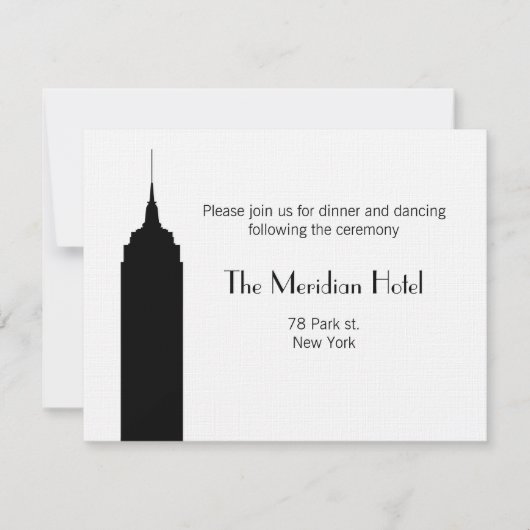 NYC Skyline Reception Card - Empire State Gebäude Einladung (Vorderseite)