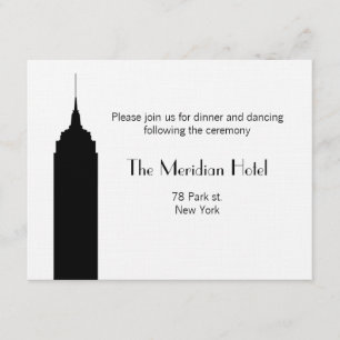 NYC Skyline Reception Card - Empire State Gebäude Einladung