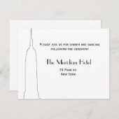 NYC Skyline-Recording-Karte Einladung (Vorne/Hinten)