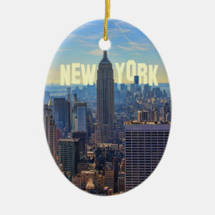 NYC Skyline-Reich-Staats-Gebäude, Welthandel 2C Keramikornament