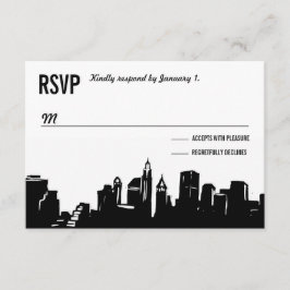 NYC Skyline | RSVP-Karten für Hochzeiten RSVP Karte