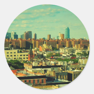 NYC Skyline Rundaufkleber Runder Aufkleber