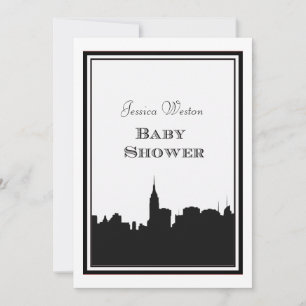 NYC Skyline Silhouette #2 DIY Babyparty Einladung