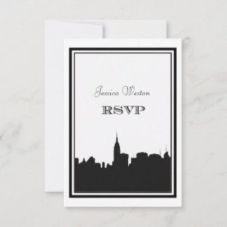 NYC-Skyline-Silhouette #2 DIY RSVP Karte