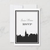 NYC Skyline Silhouette #2 DIY UAWG RSVP Karte (Vorderseite)