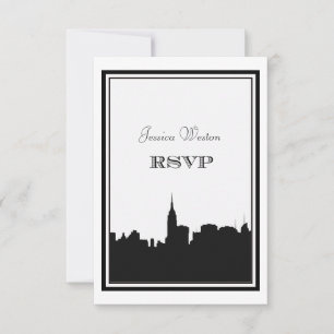 NYC Skyline Silhouette #2 DIY UAWG RSVP Karte