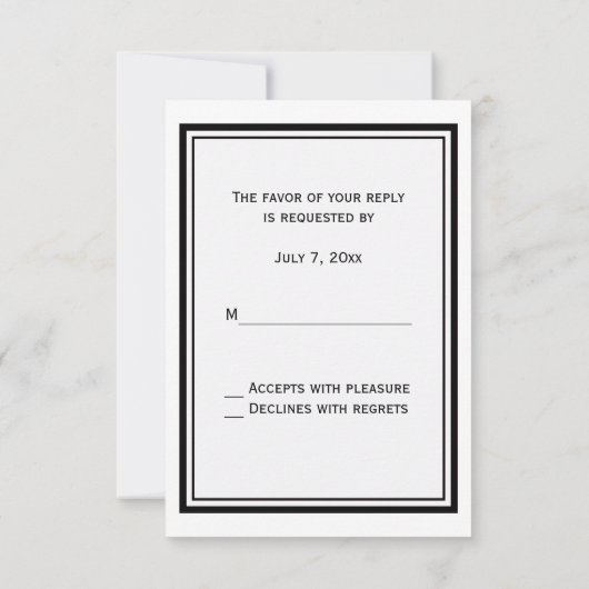 NYC Skyline Silhouette #2 DIY UAWG RSVP Karte (Rückseite)