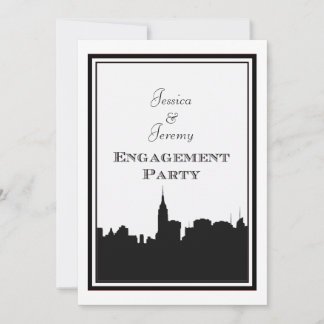 NYC Skyline Silhouette #2 DIY Verlobung Einladung