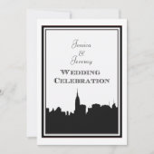 NYC Skyline Silhouette #2 DIY Wedding Invite Einladung (Vorderseite)