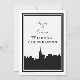 NYC Skyline Silhouette #2 DIY Wedding Invite Einladung