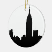 NYC Skyline Silhouette, Emp St Bldg #1 Keramik Ornament (Links)