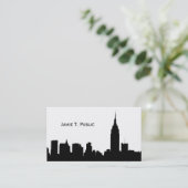 NYC Skyline Silhouette, Empire State Bldg #1 Visitenkarte (Stehend Vorderseite)