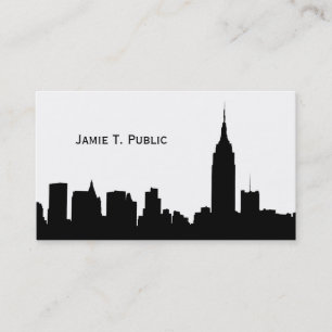 NYC Skyline Silhouette, Empire State Bldg #1 Visitenkarte