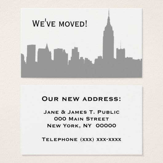 NYC Skyline Silhouette, ESB #1 Gray - Wir haben un (Vorne & Hinten)