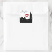 NYC Skyline Silhouette, ESB #1 Kiss Quadratischer Aufkleber (Tasche)