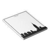 NYC Skyline Silhouette Gerahmt Notizblock (angewinkelt)