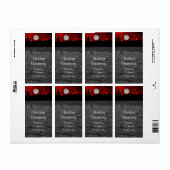 NYC Skyline Silhouette Moon Red Wine Label (Vorne)