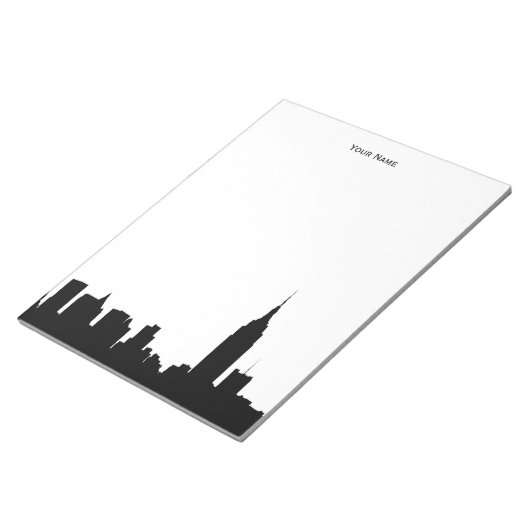 NYC Skyline-Silhouette Notizblock (angewinkelt)