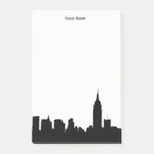 NYC Skyline-Silhouette Post-it Klebezettel (Vorderseite)